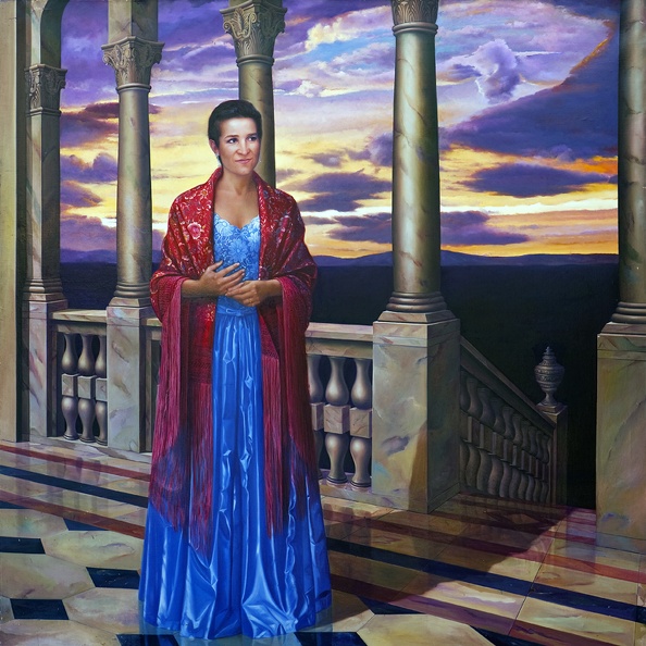 09. La Infanta Elena. (Óleo sobre lienzo 200x200 cm.)