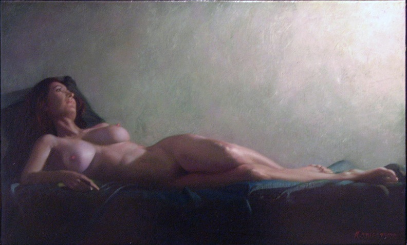 08. Desnudo.(Óleo sobre lienzo 55x33 cm)